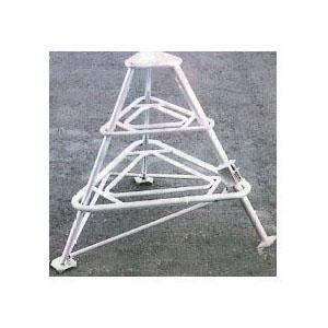 アルミ三脚踏台 傾斜地用 メーカー直送 ナガノ FBS-1