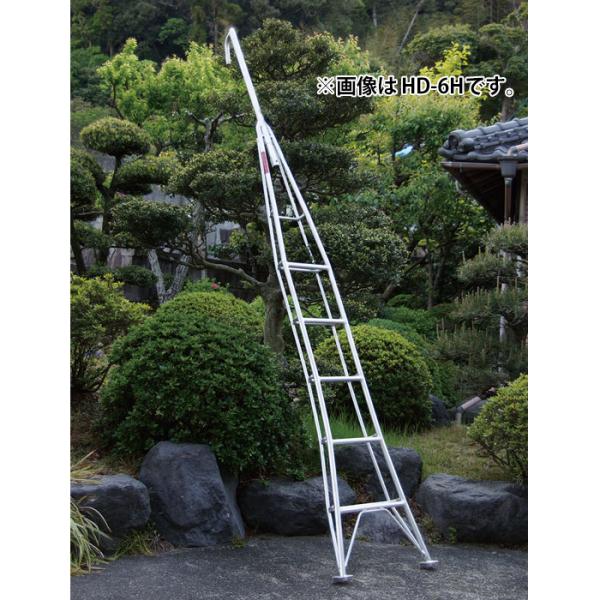 一本梯子(頭部首振りタイプ) 受注生産 メーカー直送 ナガノ HD-8H