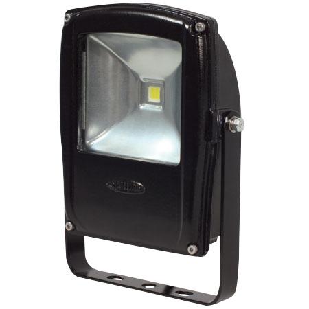 LEDフラットライト10W 電球色 本体黒 日動 LEN-F10D-BK-S