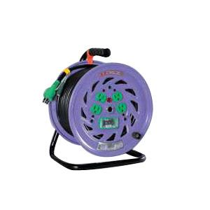標準型電工ドラム(屋内型)50m 100Vアース付 漏電遮断付 日動 NF-EB54 