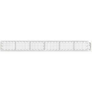 アクリル方眼定規 快段目盛 310×35×2mm 新潟精機 AGS-30KD