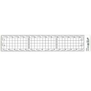 カッティングアクリル方眼定規 快段目盛 160×30×3mm 新潟精機 CAGS-15KD