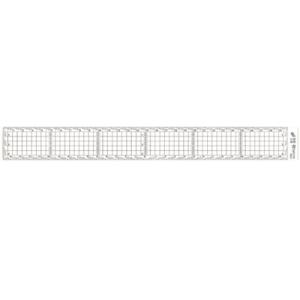カッティングアクリル方眼定規 快段目盛 310×35×3mm 新潟精機 CAGS-30KD
