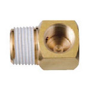 PTエルボ テーパーめねじ用×テーパーおねじ用 ねじ径R1／4×Rc1／4 新潟精機 N-522