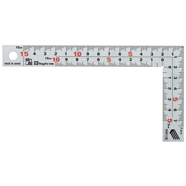 シルバー曲尺 銀龍 快段 厚手広巾 15cm 取寄品 新潟精機 MT-15KD