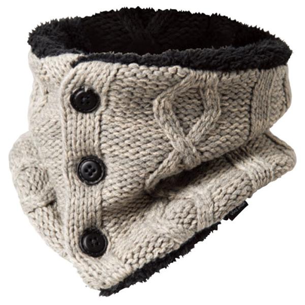 防風ネックウォーマー ニット グレー  取寄品 おたふく B-26