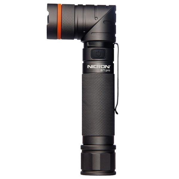 首振りレッド・グリーンLED付ライト 充電式 950LM 黒 取寄品 Nicron (ニクロン) B...