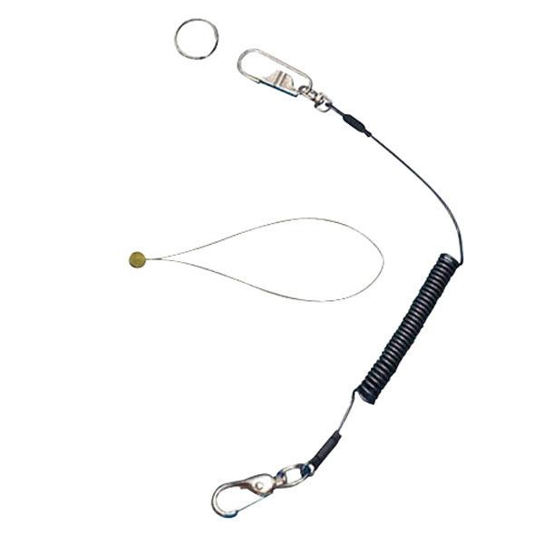 安全ロープ クリアブラック ダイレクトキャッチフック付 取寄品 スーパーツール AR430DB