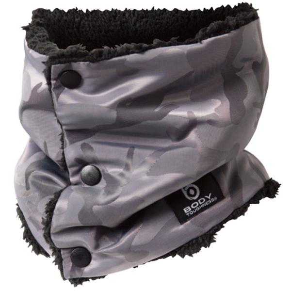 防風ネックウォーマー 迷彩 グレー  取寄品 おたふく JW-117