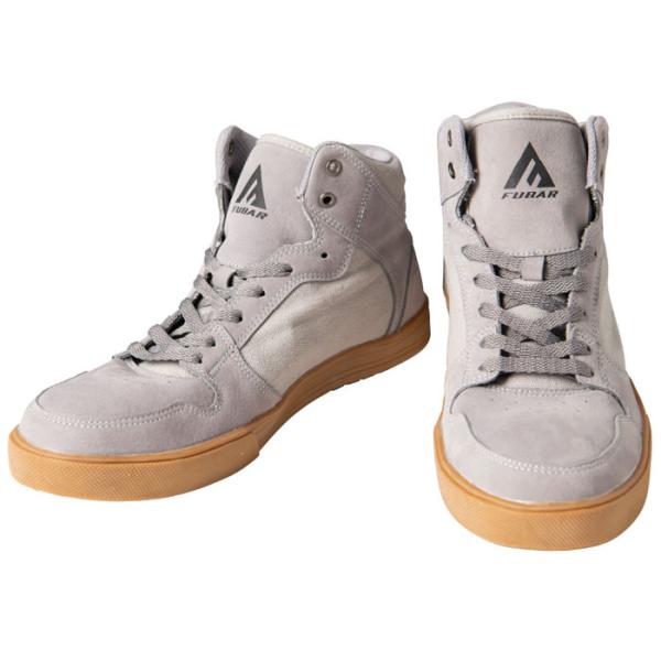 ワークシューズ ミドルカット灰 26.0  FUBAR 取寄品 おたふく FB-823