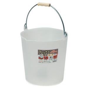 フレックスバケツ 強化型 15L クリア メモリ付 田中文金属