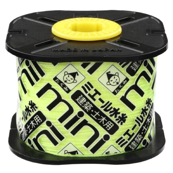 ミエール水糸 mini 蛍光イエロー 太0.8mmx135m 取寄品 たくみ 4831