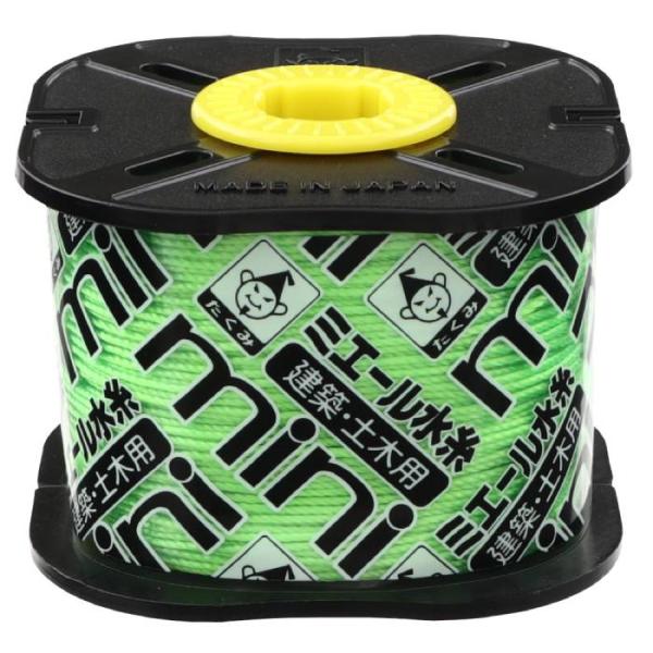 ミエール水糸 mini 蛍光グリーン 太0.8mmx135m 取寄品 たくみ 4837