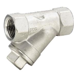 ステンレス製バルブ Y型ストレーナ クラス800 スクリーン100メッシュ ネジ(Rc)3/4 フロ...