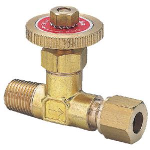 片口リングニードルバルブ ネジ(R)1/4 適用管外径8 フローバル MVRS-0208