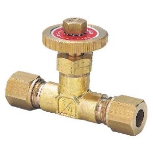 中間リングニードルバルブ 本体ネジ(G)1/4 適用管外径6 フローバル MVRW-0206