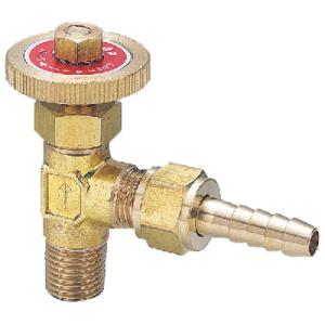 立型ホースニードルバルブ ネジ(R)1/4 タケノコ外径(径D)7 フローバル MVHT-0207