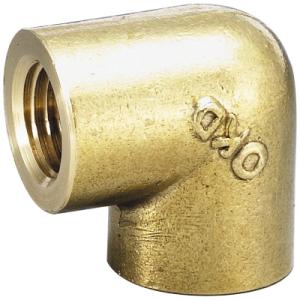 黄銅製ねじ込継手 エルボ ネジ(Rc)3/8 フローバル GL-03-BS