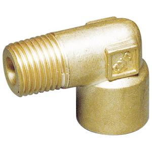 黄銅製ねじ込継手 ストリートエルボ ネジ(R・Rc)1/8 フローバル GSL2-01-BS