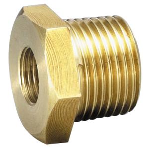 黄銅製ねじ込継手 ブッシング 外ネジ×内ネジ(R×Rc)3/8×1/4 フローバル GBU-0302...