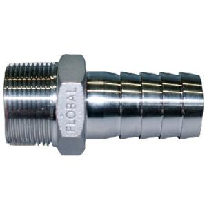 ステンレス製ホースニップル SUS304系(SCS13A)ネジ(R)1” タケノコ外径(径D)34 ...