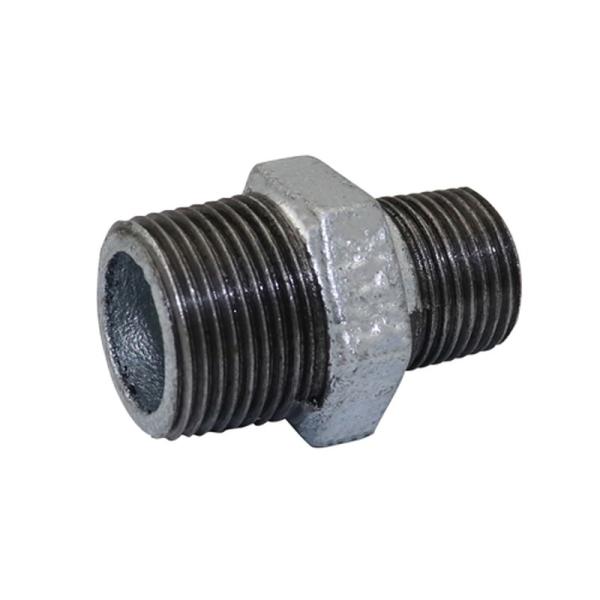 可鍛鋳鉄製 ねじ込み式白継手 異径ニップル (R)1"1/2 x 3/4 取寄品 フローバル RNI...