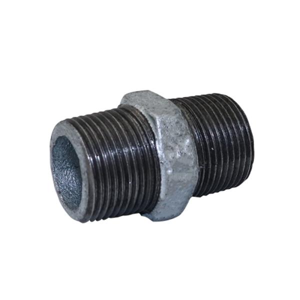 可鍛鋳鉄製 ねじ込み式白継手 6角ニップル (R)1"1/4 取寄品 フローバル NI-10