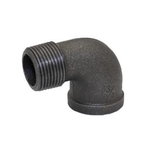 可鍛鋳鉄製 ねじ込み式黒継手 ストリートエルボ 1 取寄品 フローバル SL-08