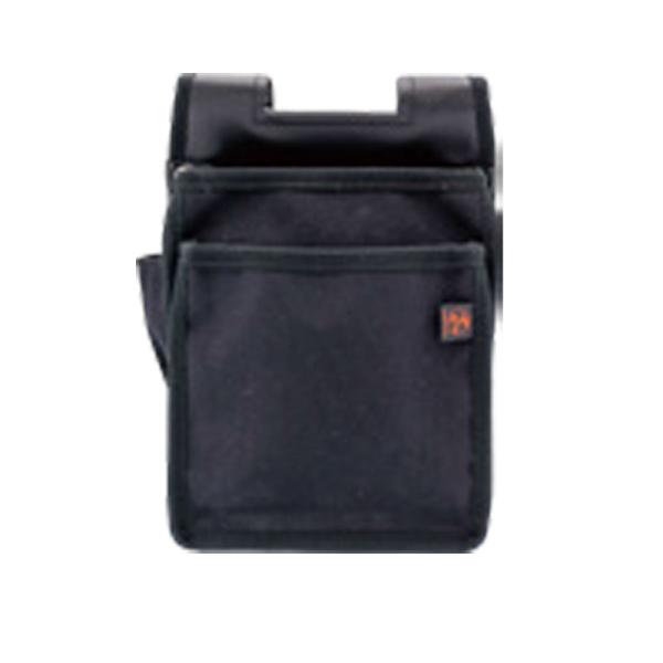 2段式帆布腰袋 Next 内ポケット無 黒 取寄品 鳶壱 NXT-0BK