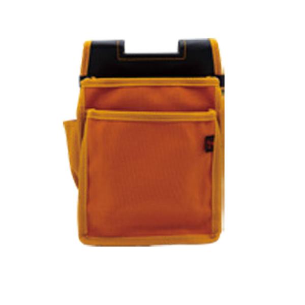 2段式帆布腰袋 Next 内ポケット無 オレンジ 取寄品 鳶壱 NXT-0OR
