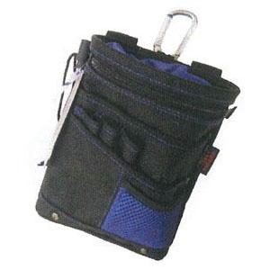 ワーカーズレーベル 小物入バッグ 黒×ブルー 冒険倶楽部(ボウケンクラブ) FT-9B