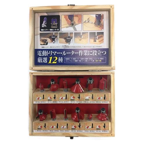 12本組 超硬刃トリマービット 径6mm軸 イチネンMTM ミツトモ 30661