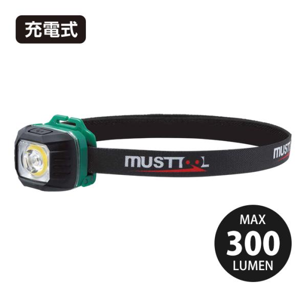 充電式ヘッドライト MHL-F301R 300LM 取寄品 イチネンMTM ミツトモ 87678