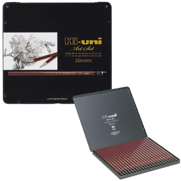 鉛筆 ハイユニ アートセット 22本セット 取寄品 三菱鉛筆 HUAS