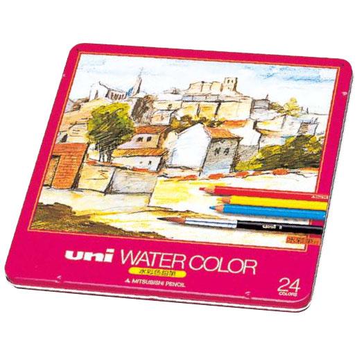色鉛筆 ユニ ウォーターカラー 24色セット 取寄品 三菱鉛筆 UWC24C