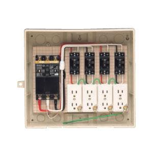 屋外電力用仮設ボックス(漏電しゃ断器・分岐ブレーカ 屋外電力用仮設ボックス(漏電しゃ断器・分岐ブレーカ