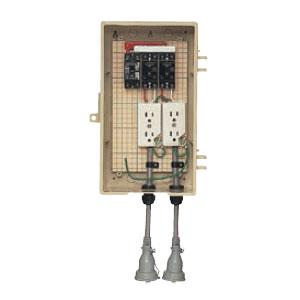 屋外電力用仮設ボックス(漏電しゃ断器・分岐ブレーカ 屋外電力用仮設ボックス(漏電しゃ断器・分岐ブレーカ