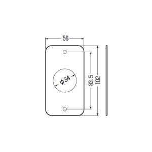 鉄製ブランクカバー(スイッチボックス1個用)径...の詳細画像1