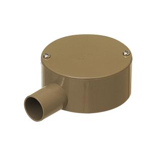 露出用丸形ボックス(カブセ蓋)適合管VE16 ライトブラウン (1個価格) 未来工業(MIRAI) PVM16-1KLB