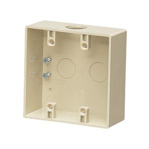 2ヶ用露出スイッチボックス(コネクタ無・ノック穴付)ベージュ (10個価格) 未来工業(MIRAI) PVR-AWJ