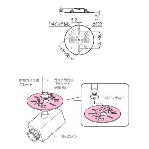 防犯カメラ用プレート(ミラックハンガー) カメ...の詳細画像1
