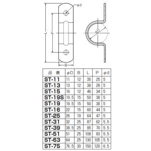 鉄サドル 適合径9.8〜12mm (100個価...の詳細画像1