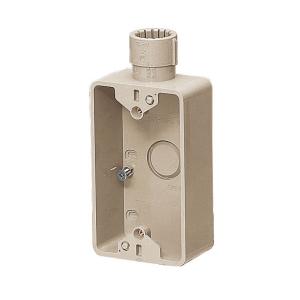 露出スイッチボックス(Gタイプ・1ヶ用・1方出)PF管16用 ベージュ (1個価格) 未来工業(MIRAI) SW1-16FG