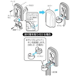 防水引き込みカバー 黒 (1個価格) 未来工業...の詳細画像2