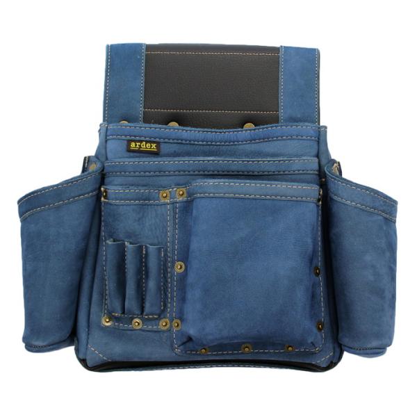 釘袋 Wポケット W墨壷ホルダー仕様 4型 ブルーデニム ヌバック 【送料無料】 アルデ ARDEX...