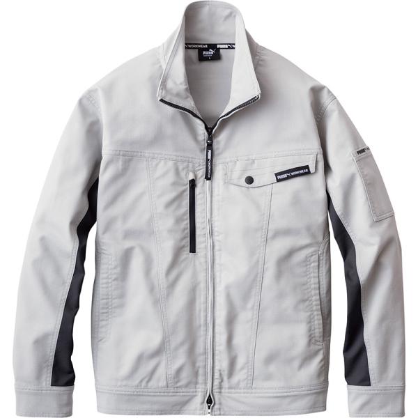 ワークジャケット シルバー Sサイズ 取寄品 PUMA WORKWEAR(プーマワークウェア PW-...