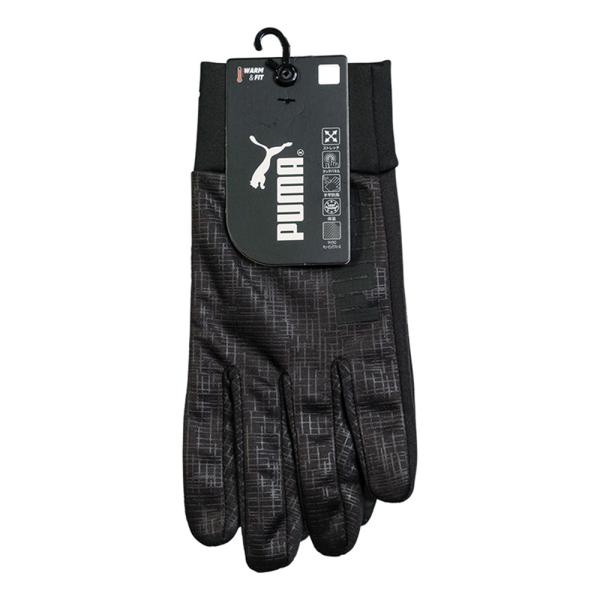 防寒手袋 ウインドプルーフグローブ ブラック Mサイズ 取寄品 PUMA(プーマ) CW-3030