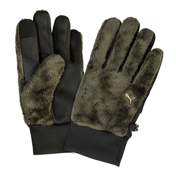 防寒手袋 ボアグローブ カーキ Lサイズ 取寄品 PUMA(プーマ) CW-3040