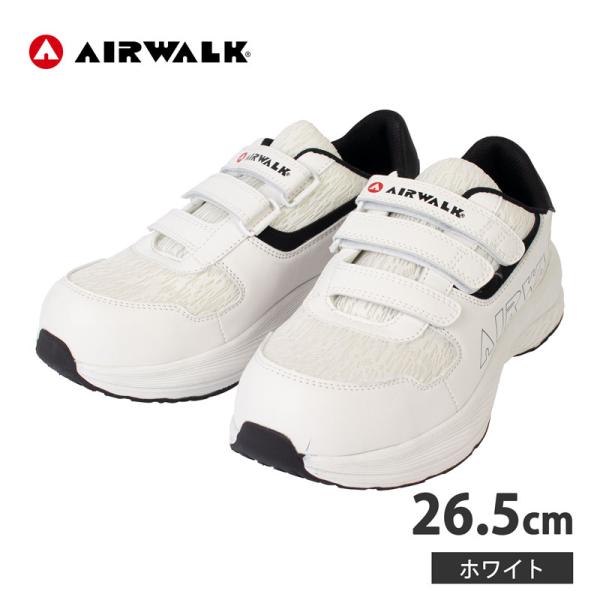 AIRWALK 安全靴 樹脂先芯入 軽量 セーフティースニーカー ホワイト 26.5cm 取寄品 ユ...