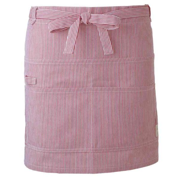 のらSTYLE レディース ヒッコリーショートエプロン レッド フリーサイズ 取寄品 ユニワールド ...